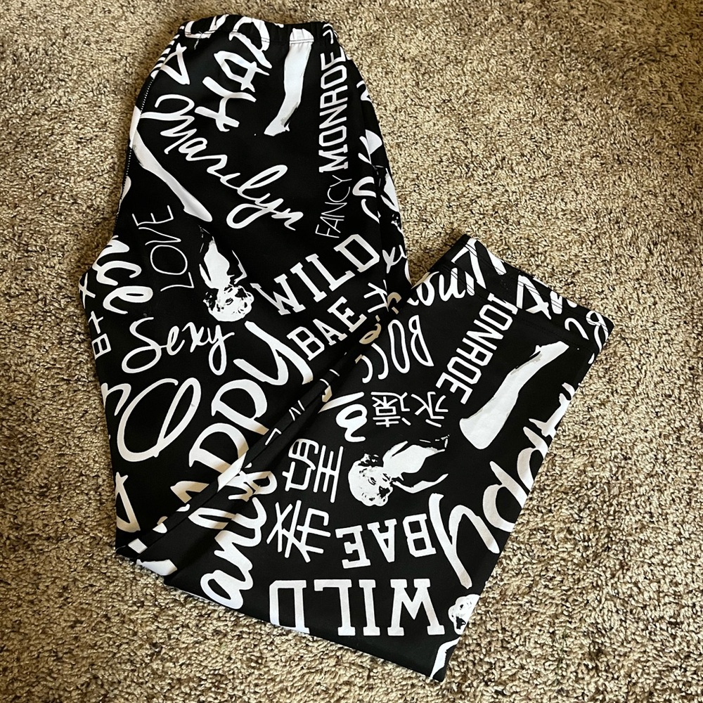 Stylish Black and White Leggings